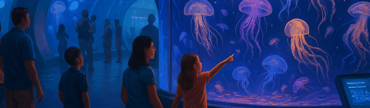 Exhibición de medusas en SeaWorld: joyas del océano